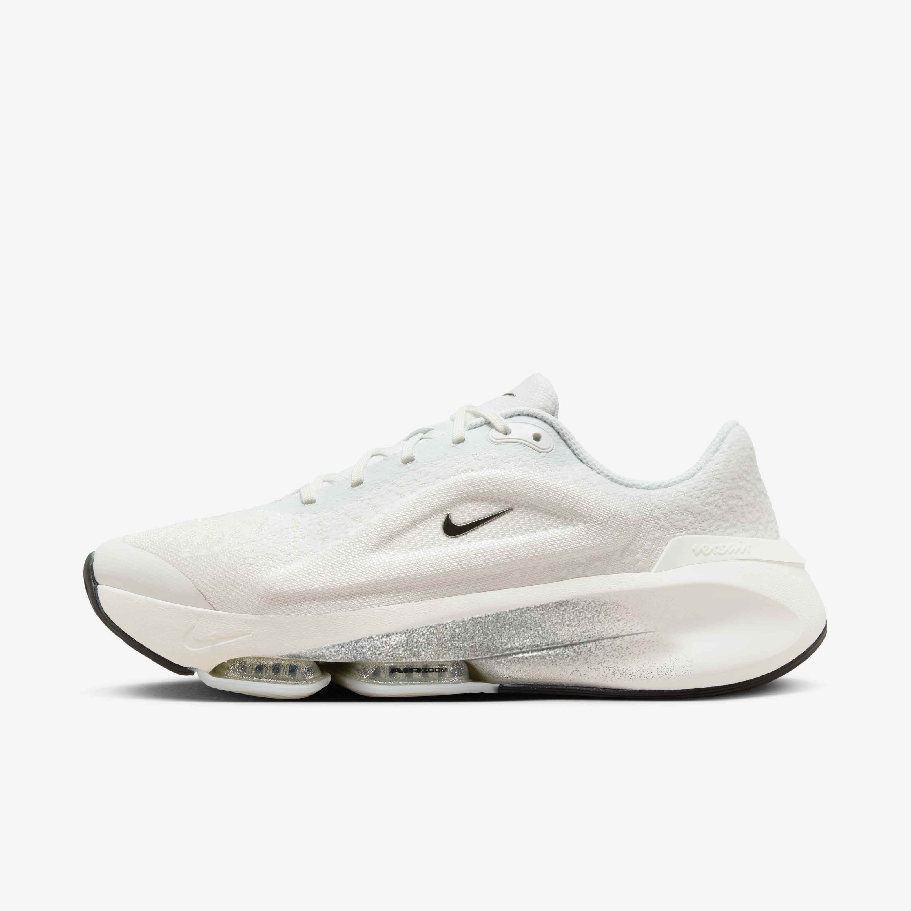 white nikes with glitter