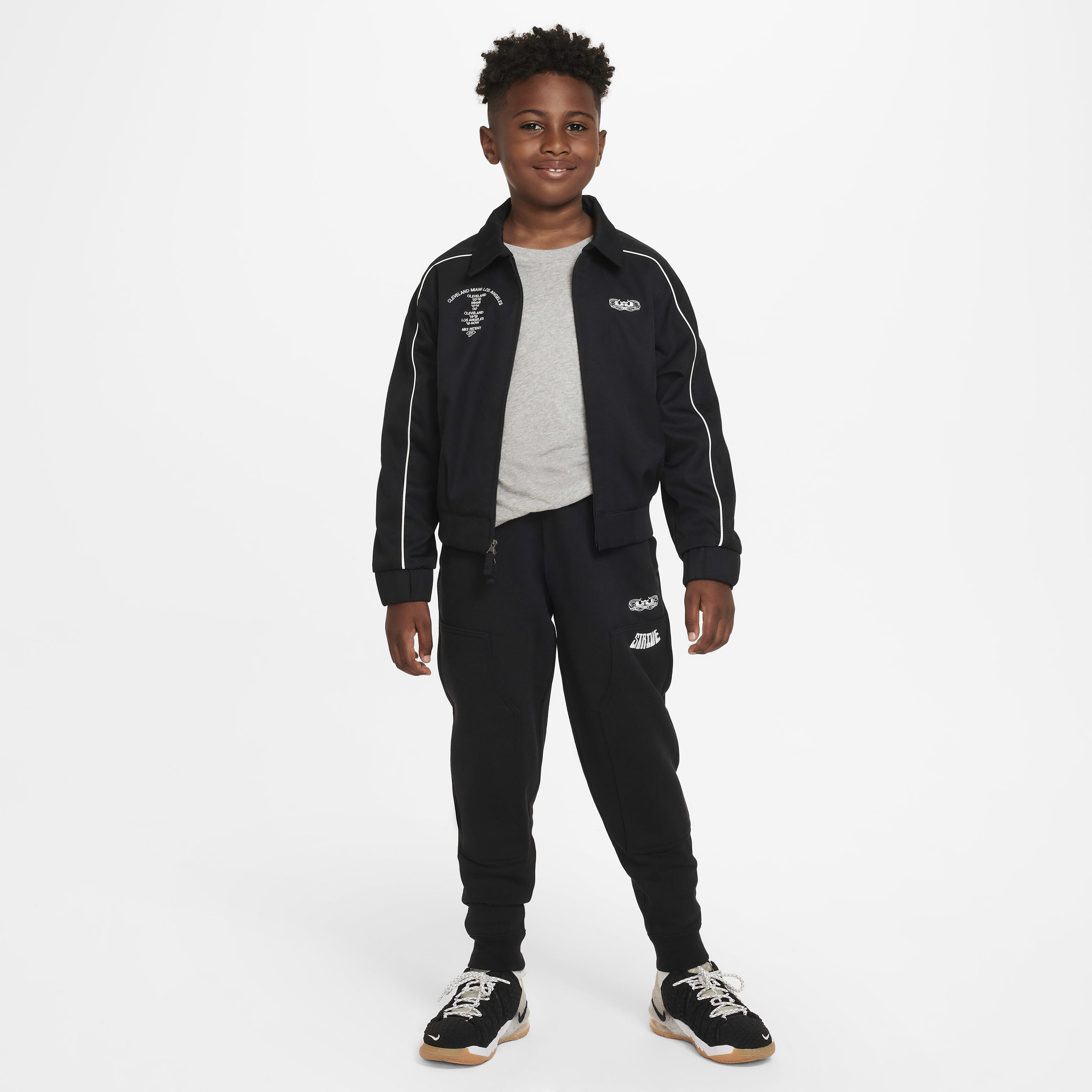 Buy LeBron Older Kids Boys Tracksuit Jacket Black Black White Nike UAE Official