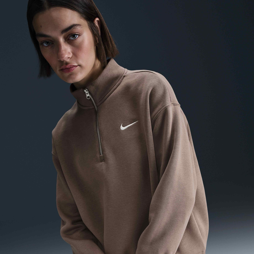 Lifestyle Hoodies & Sweatshirts-Nike, Nike Sportswear Phoenix Fleece, Women's Oversized 1/4-Zip Long Sweatshirt