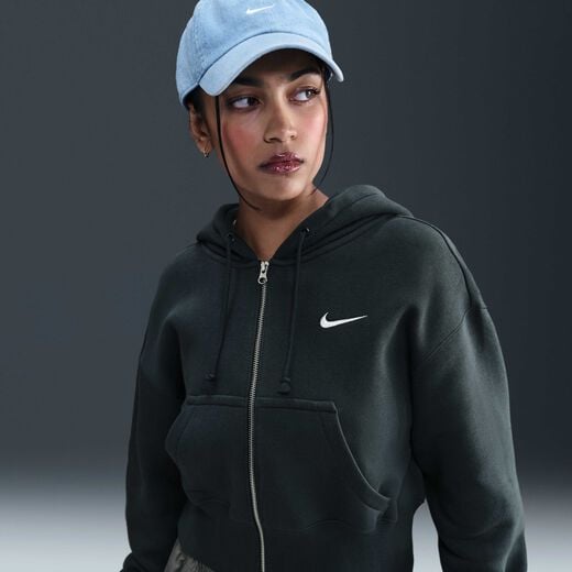 Women's Hoodies & Sweatshirts-Nike, Nike Sportswear Phoenix Fleece, Women's Loose Full-Zip Cropped Hoodie Women's Hoodies & Sweatshirts-Nike, Nike Sportswear Phoenix Fleece, Women's Loose Full-Zip Cropped Hoodie