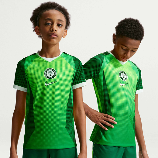 New In Kids' Tops & T-Shirts-Nike, Nigeria 2026 Stadium Home, Older Kids' Nike Dri-FIT Football Short-Sleeve Shirt