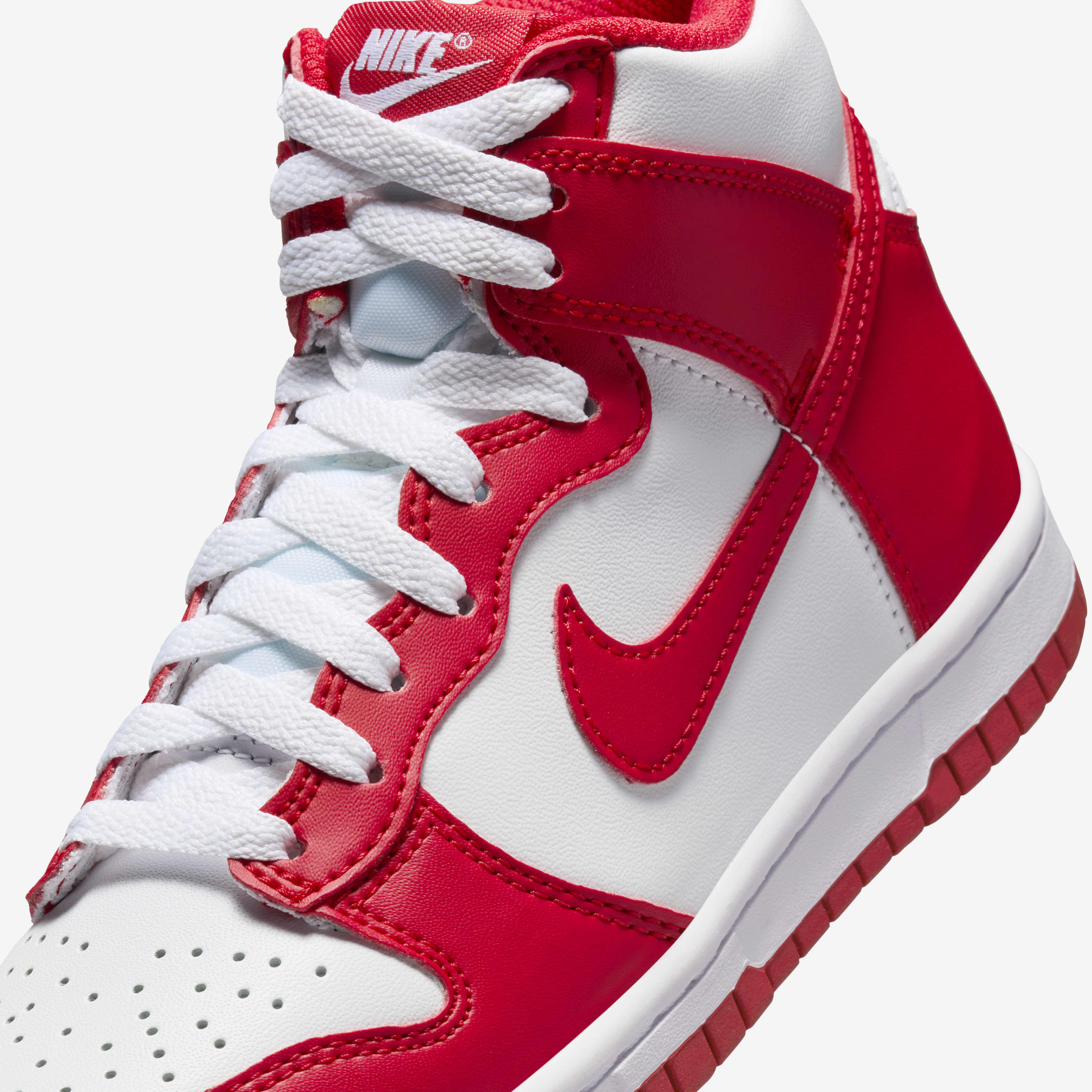 Buy Nike Dunk High Older Kids Shoes White University Red Nike UAE Official