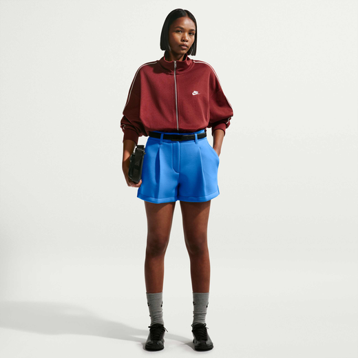 Women's Clothing-Nike, Nike Pre-Game Fleece, Women's Loose Mid-Rise Tailored Shorts