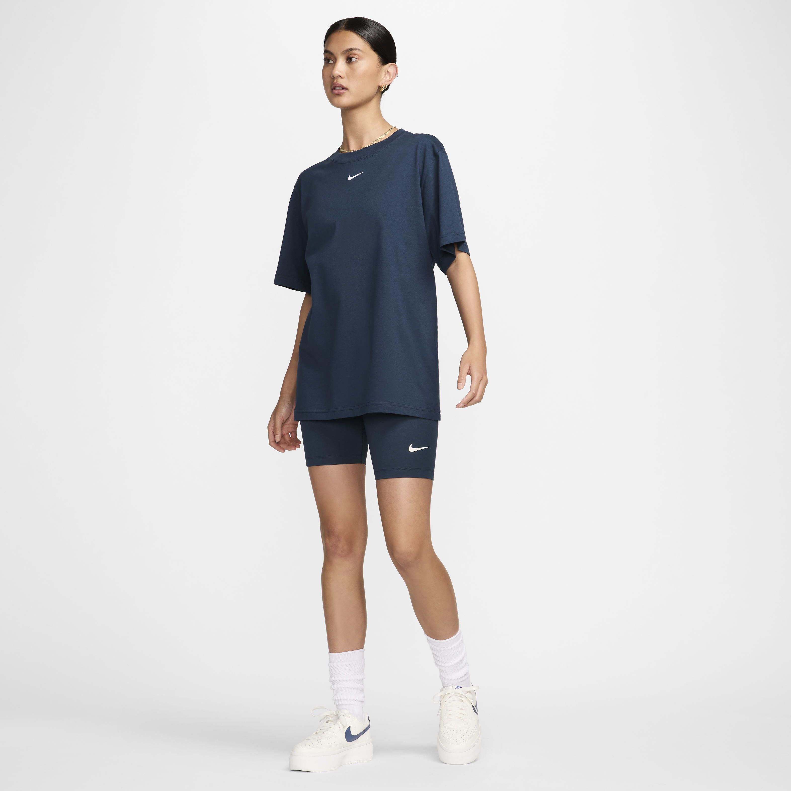 Blue nike biker shorts cheap