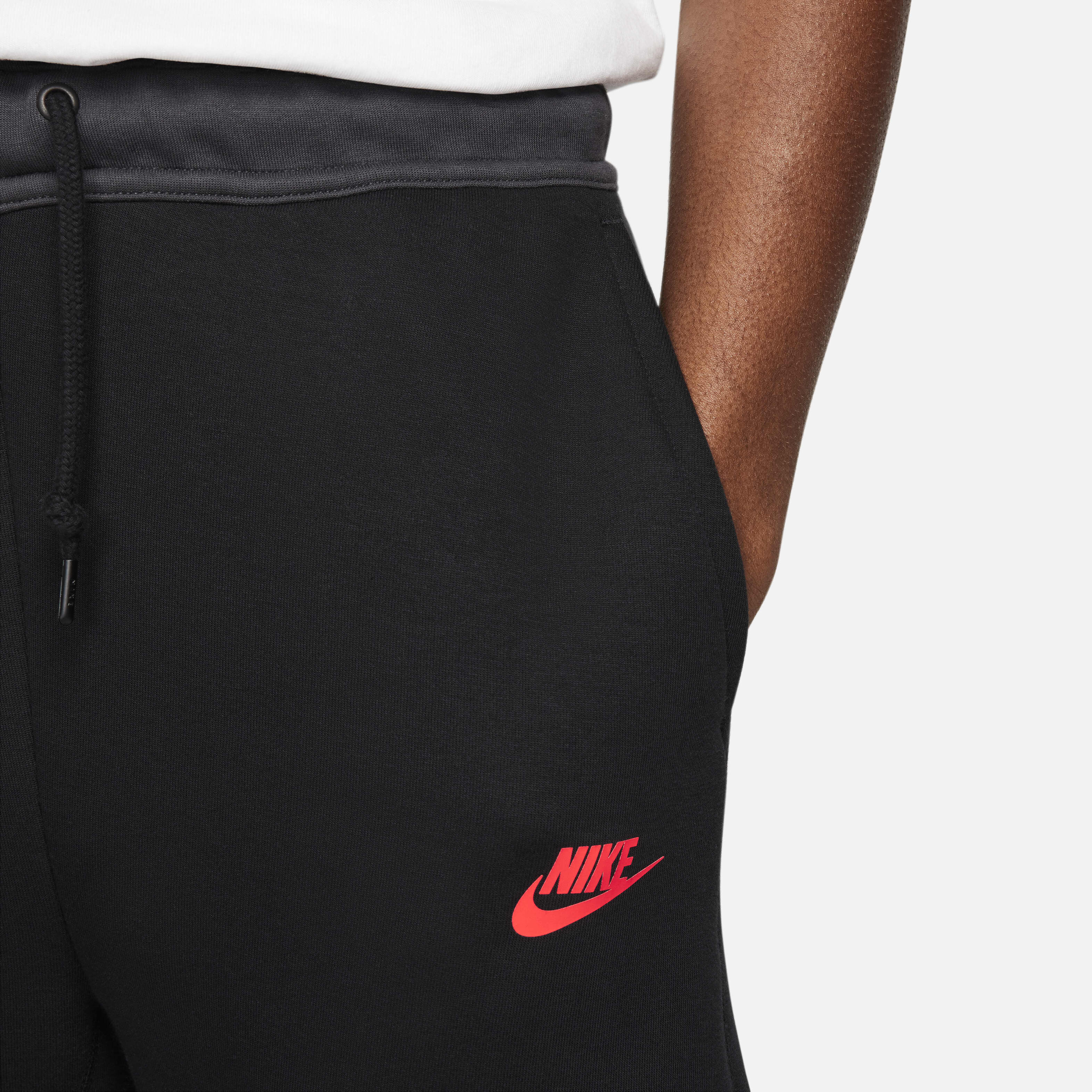 Nike foundation joggers black and red best sale