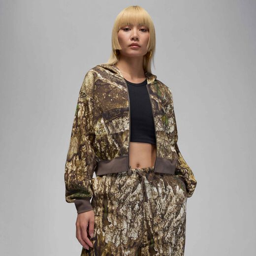 Women's Clothing-JRDN, Jordan Brooklyn Fleece, Women's Realtree Mod Crop Full-Zip Hoodie