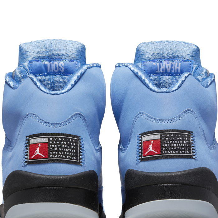 Jordan 5 red and top blue