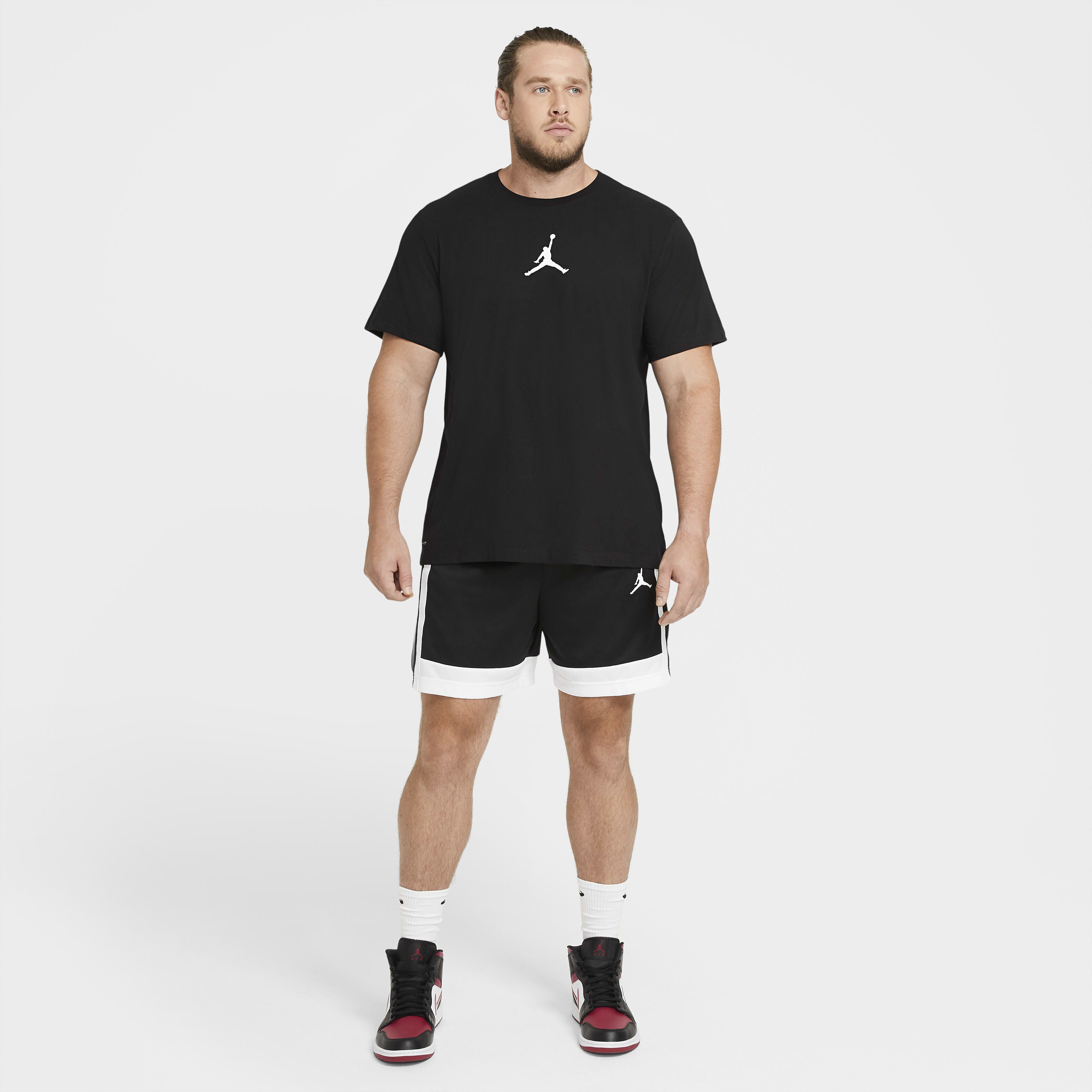 Tシャツ・カットソー Nike Jordan Jumpman Men's T-Shirt CW5190-010 Nike Jordan Jumpman Crew T-Shirt Black CW5190-010 Men's Size