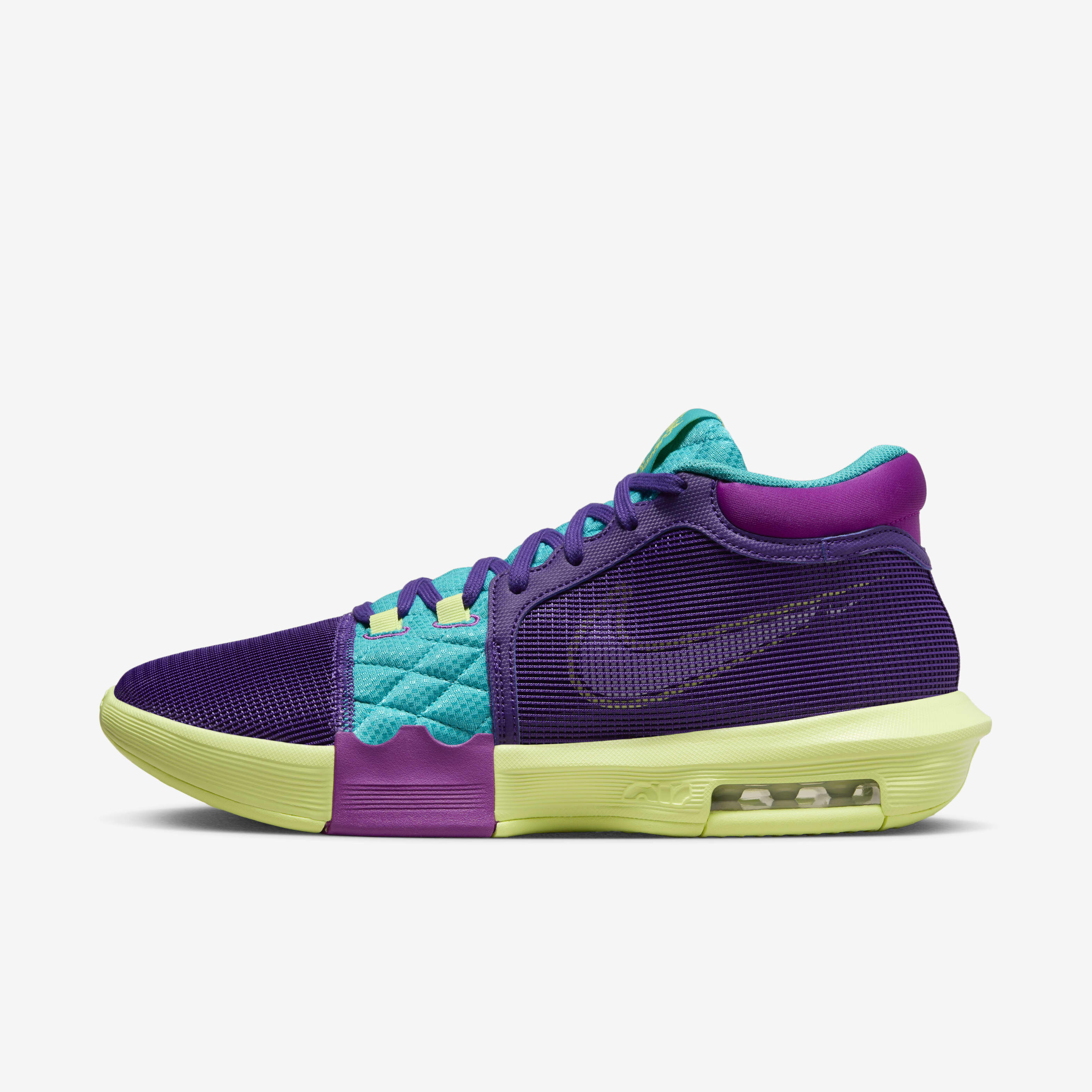Buy LeBron Witness 8 Basketball Shoes Field Purple Dusty Cactus Light Lemon Twist White Nike UAE Official