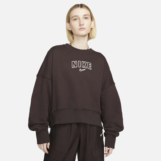 هوديات وسويتشيرتات-نايكي, نايكي سبورتسوير فينيكس فليس, سويتشيرت اوفرسايزد كروبد كرو-نك للنساء