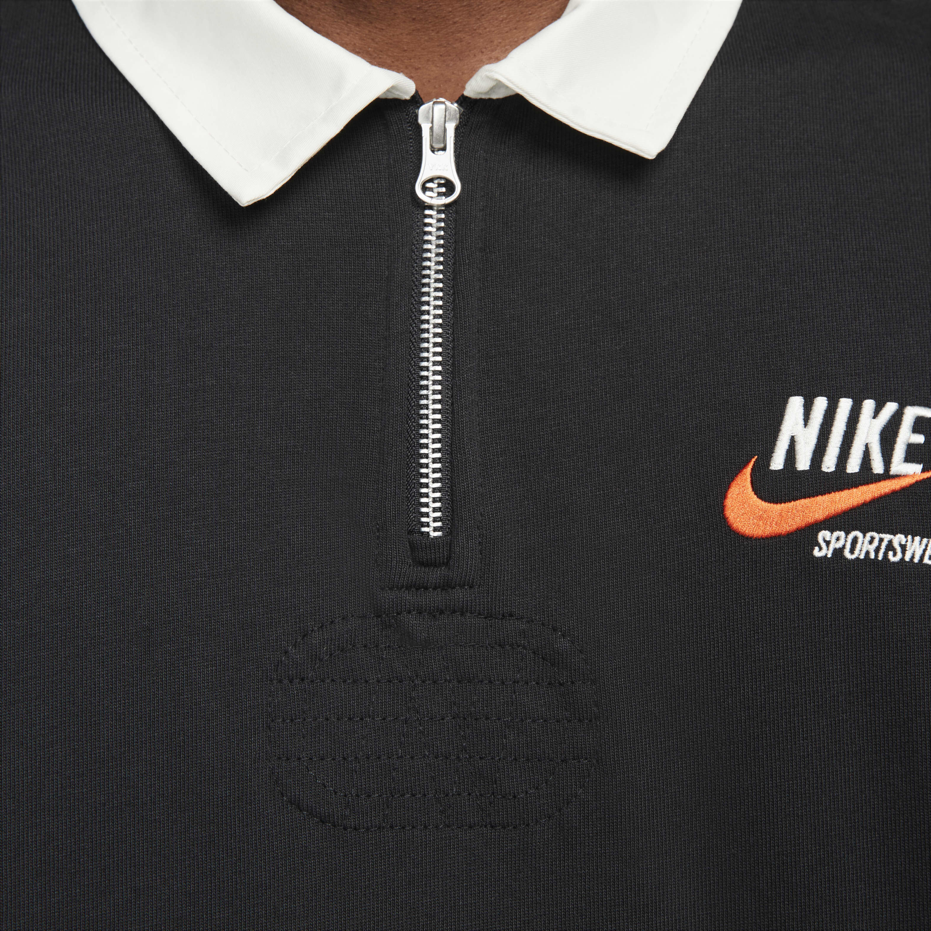 Buy Nike Sportswear Men's Rugby Top - Black/Sail | Nike UAE