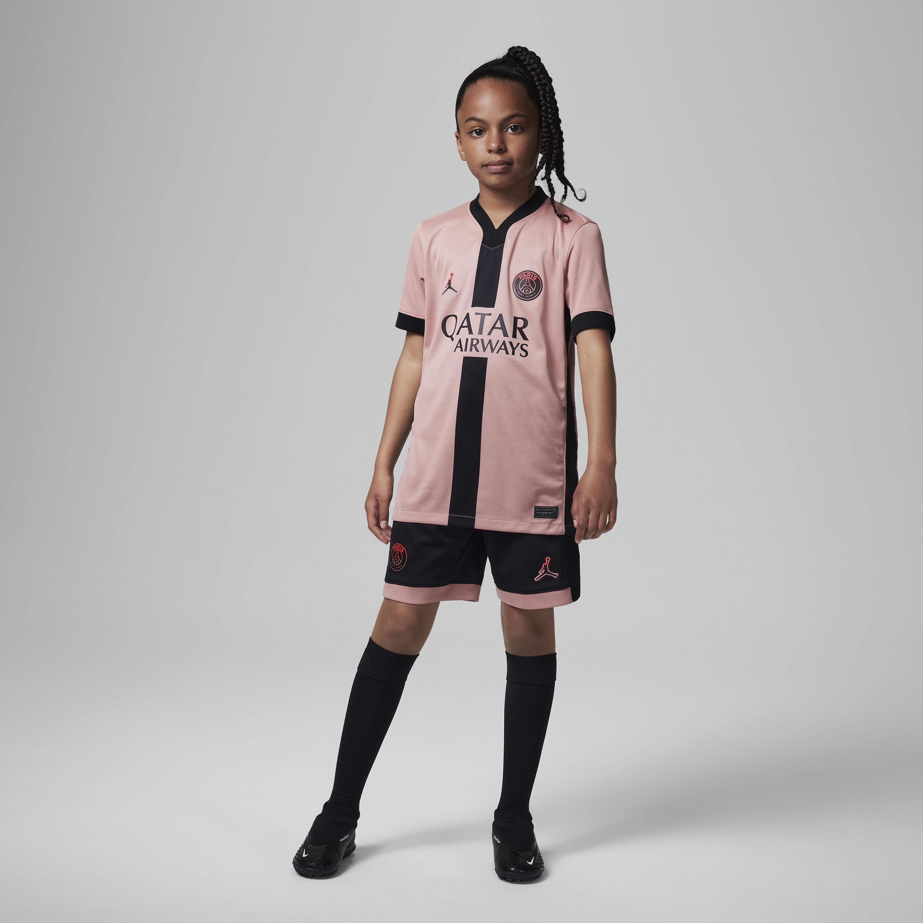Buy Paris Saint-Germain 2024/25 Stadium Third Older Kids' Jordan Dri-FIT  Football Replica Shirt - Rust Pink/Black/Black | Nike UAE Official