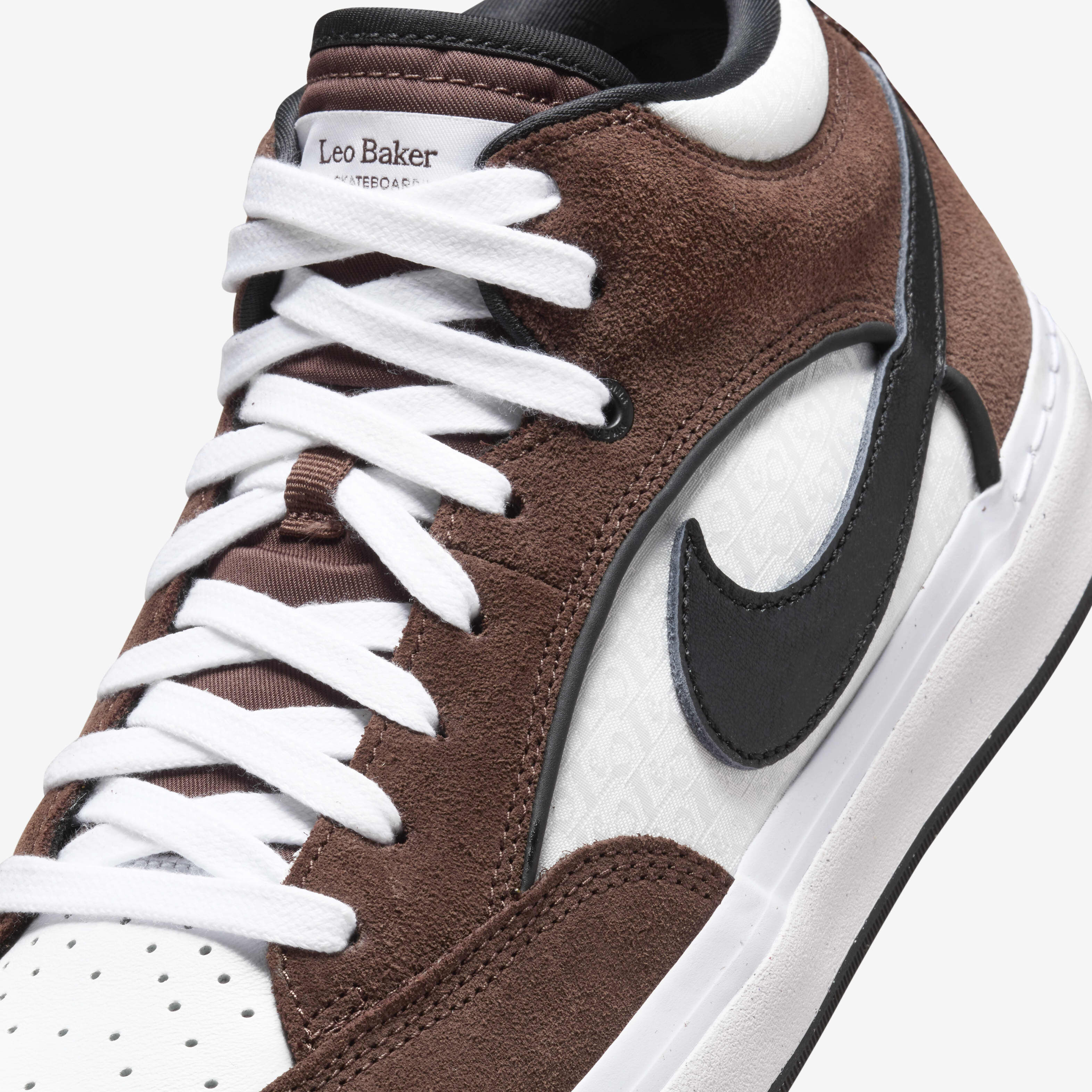 Buy Nike SB React Leo Skate Shoes - Light Chocolate/White