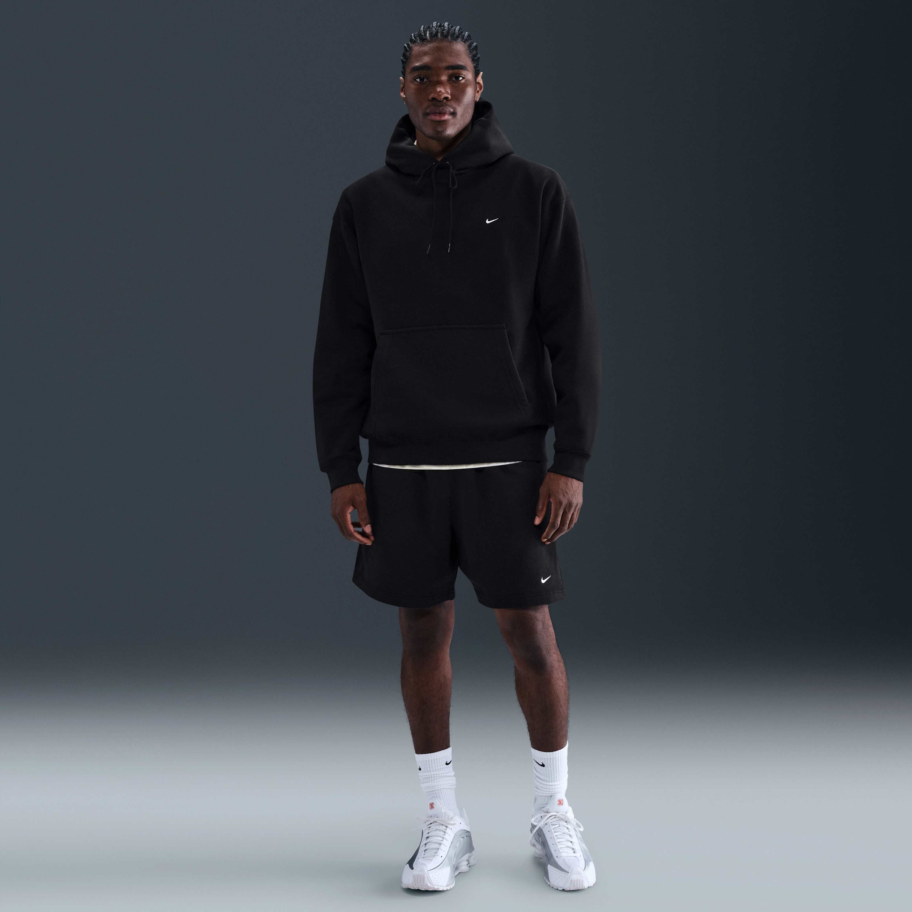 ★★Nike★★ Solo Swoosh French Terry Shorts M Black White D Nike Solo Swoosh Men's French Terry Shorts (US, Alpha