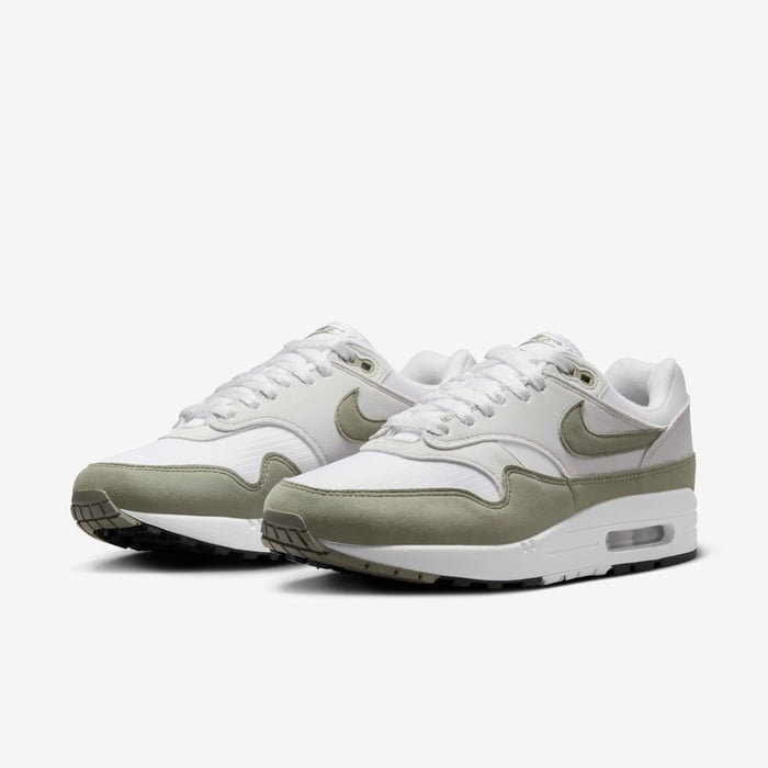 Buy Nike Air Max 1 Women's shoes - White/Neutral Grey/Black/Light Army ...