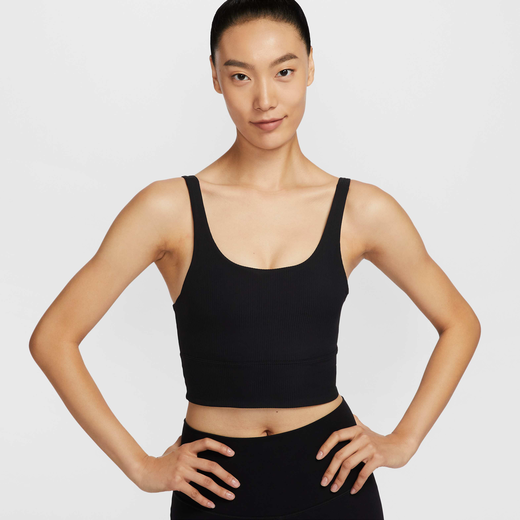 Yoga Essentials-Nike, Nike Zenvy Rib, Women's Light-Support Padded Longline Sports Bra