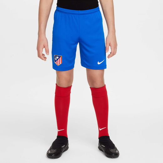 Atletico Madrid-Nike, Atlético Madrid 2025/26 Stadium Home, Older Kids' Nike Dri-FIT Football Replica Shorts