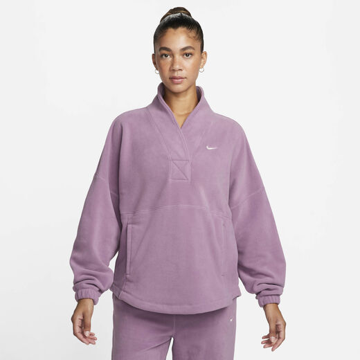 Hoodies & Sweatshirts-Nike, Nike Therma-FIT One, Women's Oversized Long-Sleeve Fleece Top