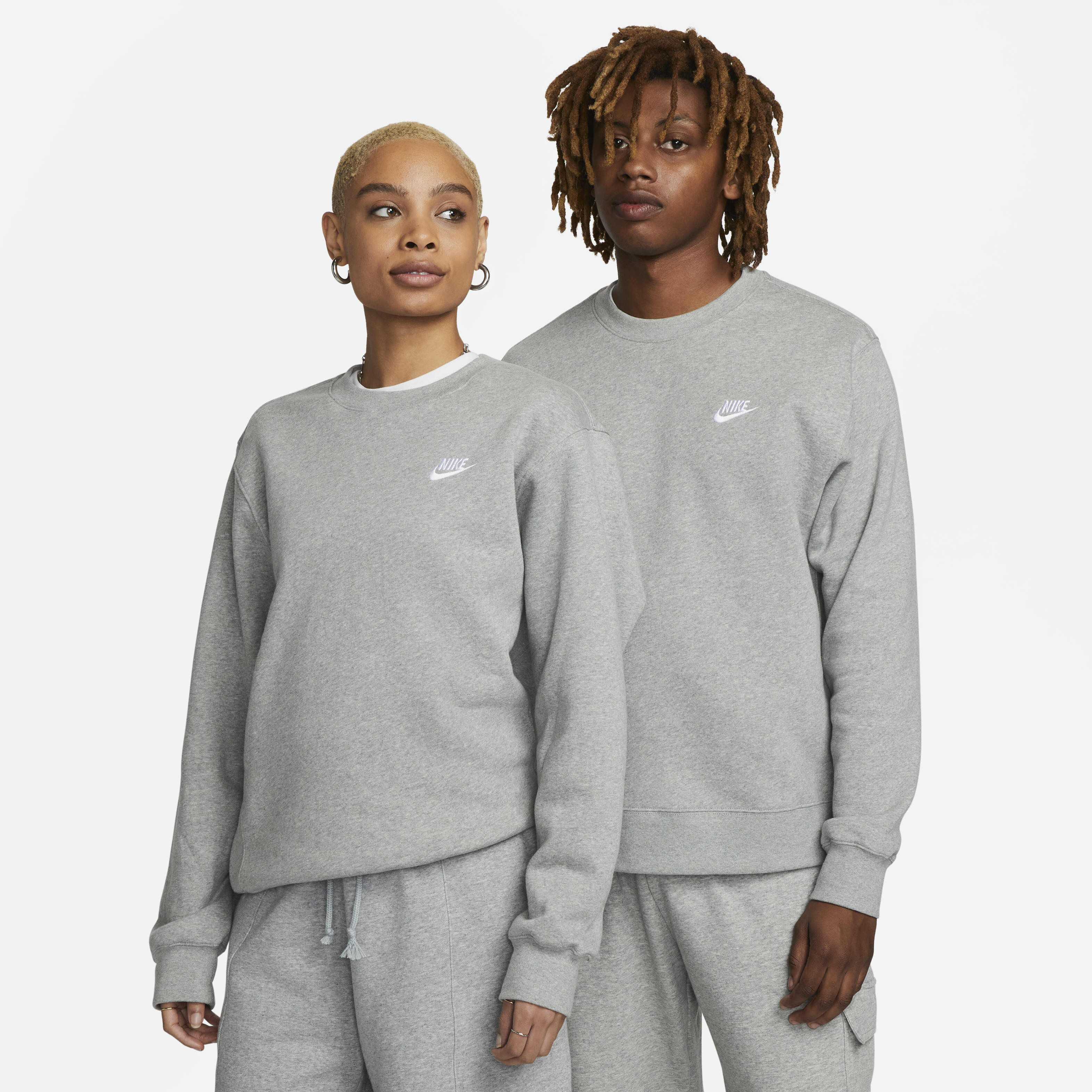 Nike men's sportswear club fleece crew pullove sale