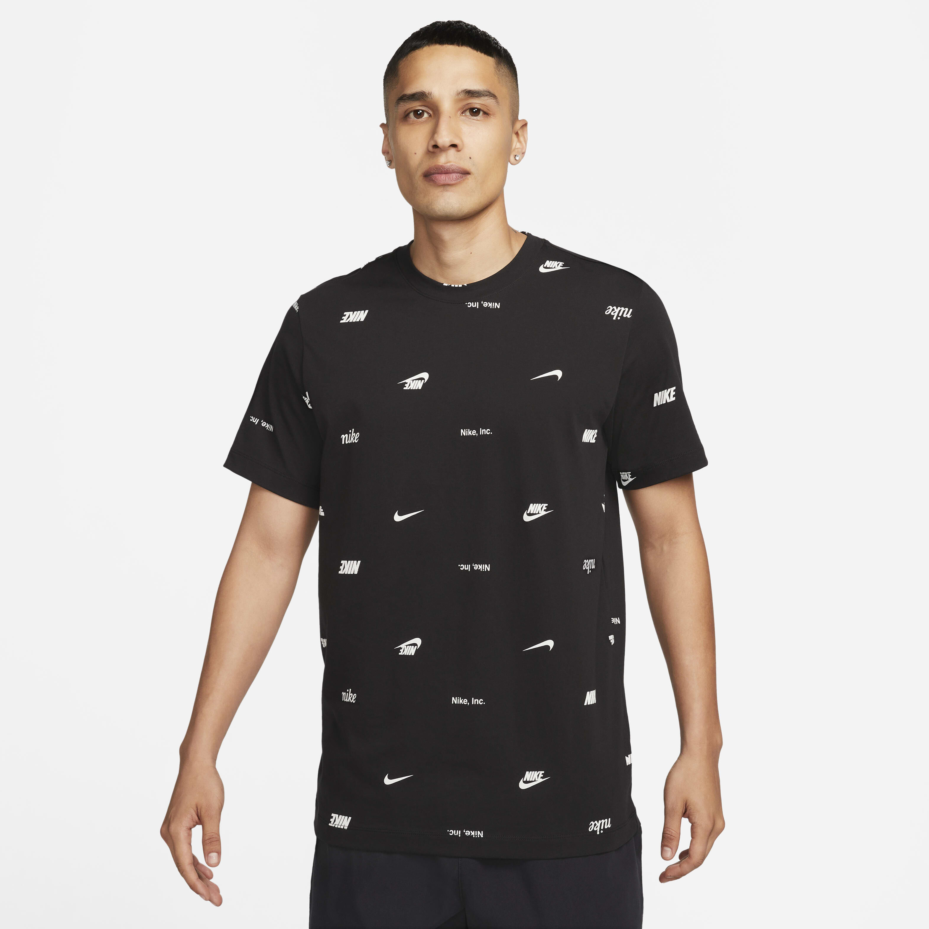 Nike air allover logo print crew neck sweatshirt online