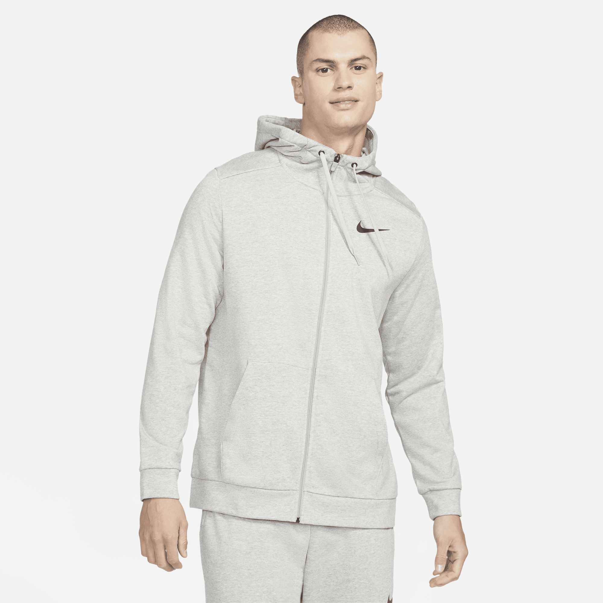 Shop Dri FIT Men s Hooded Fitness Full Zip Hoodie Nike UAE