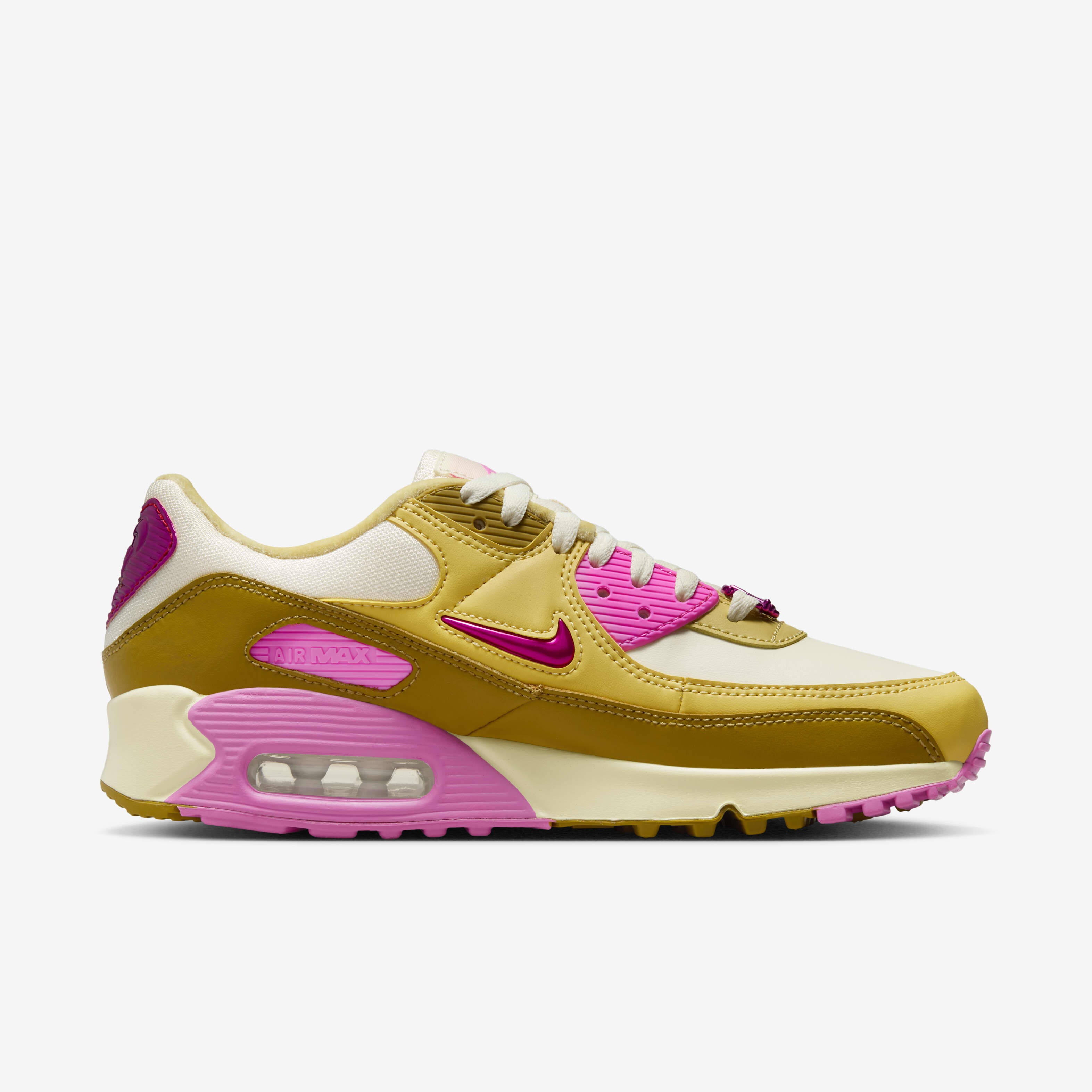 Buy Nike Air Max 90 SE Women s Shoes Coconut Milk Saturn Gold Bronzine Playful Pink Nike UAE Official