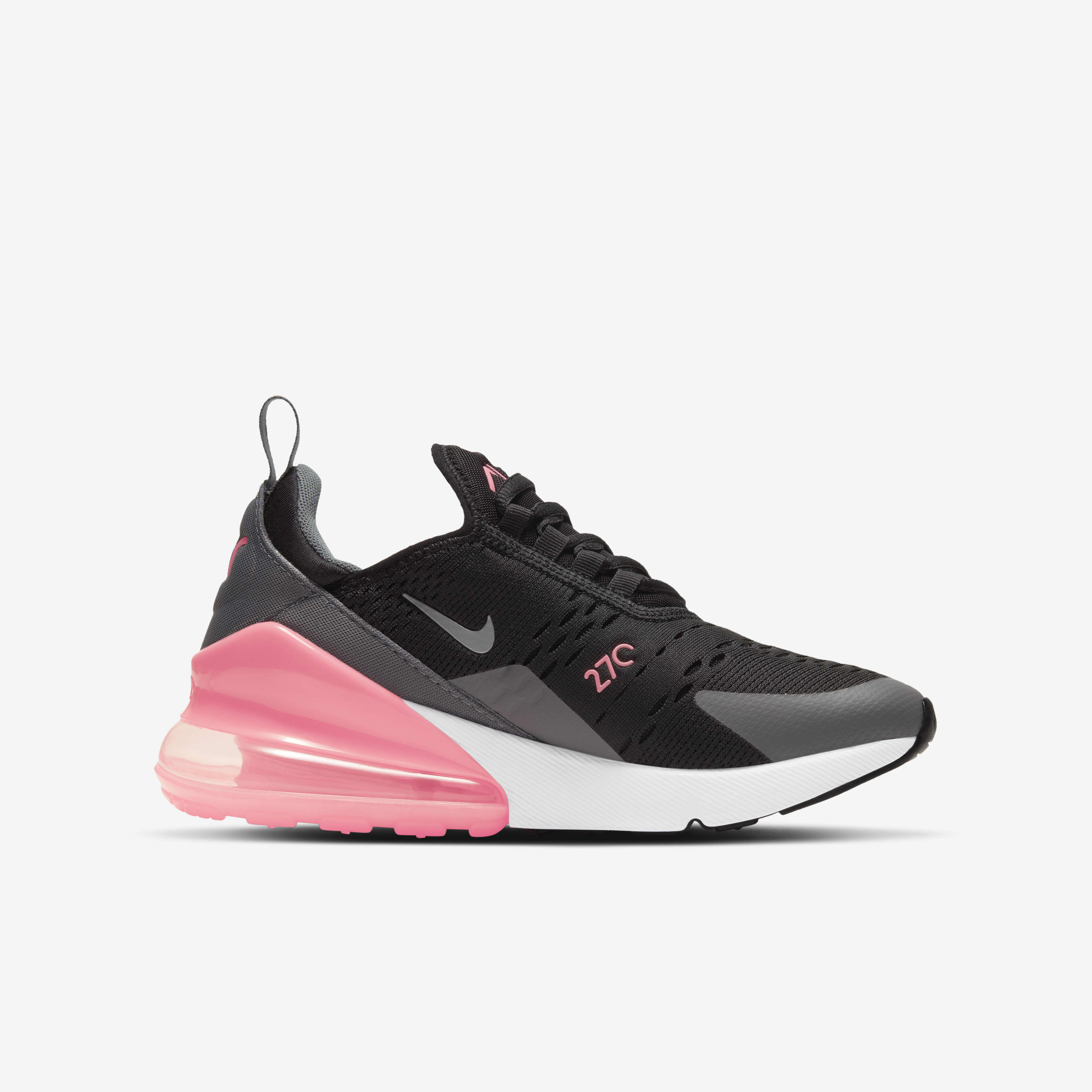 Buy Nike Air Max 270 Older Kids Shoes Black Smoke Grey Sunset Pulse Metallic Silver Nike UAE Official