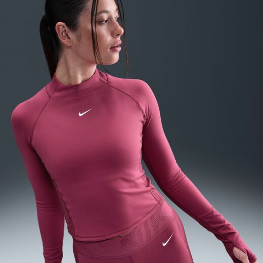 ملابس الجيم وصالات التمرين-نايكي, Nike Pro, تيشيرت دراي-فت بأكمام طويلة للنساء