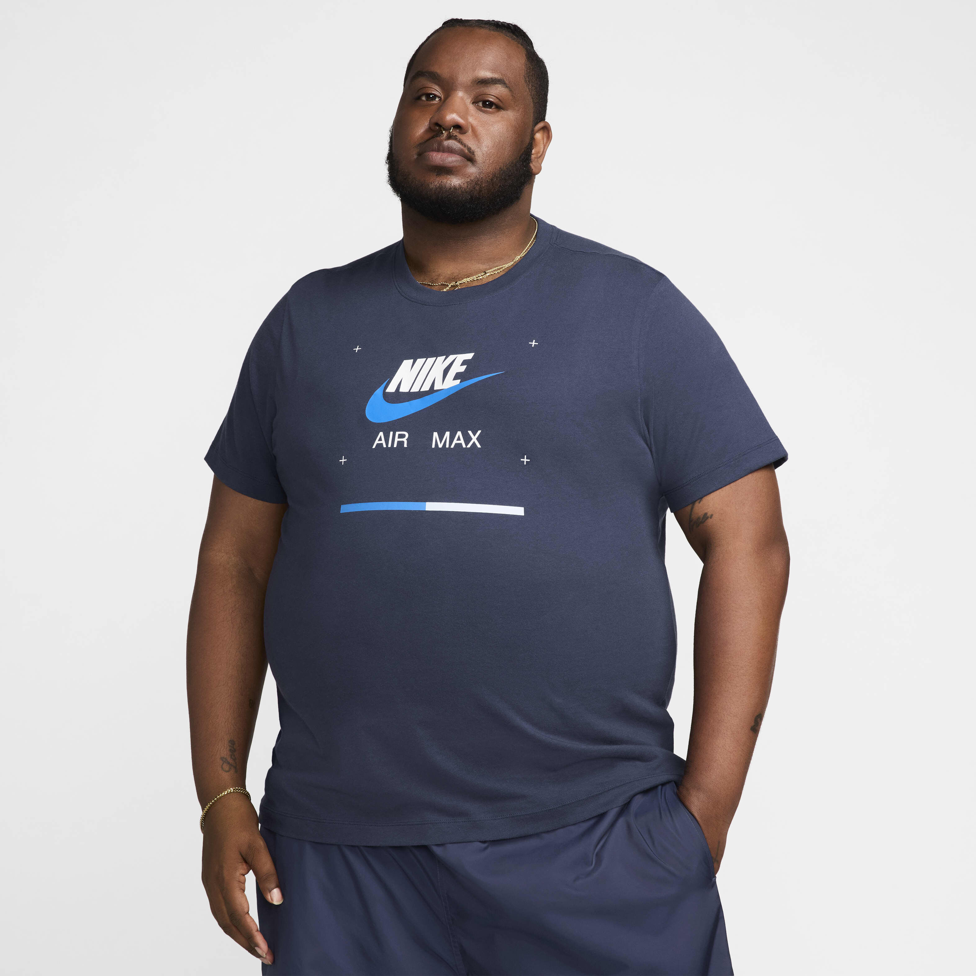 Navy blue nike t shirt deals