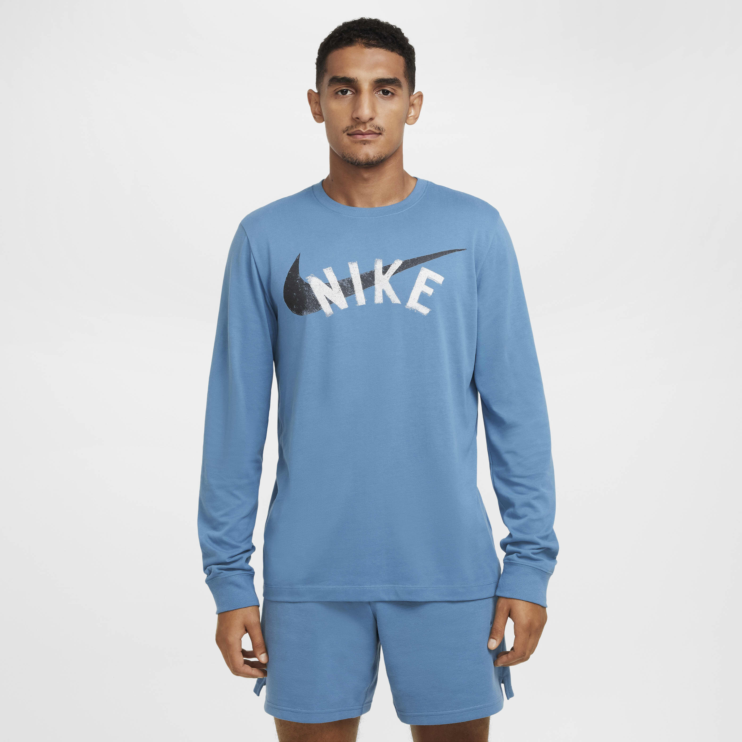 Blue nike gym top on sale