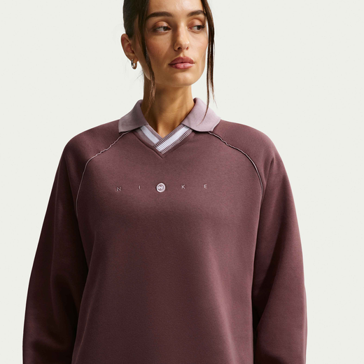 Phoenix Fleece Trend-Nike, Nike Sportswear Phoenix Fleece, Women's Oversized Graphic Polo Top