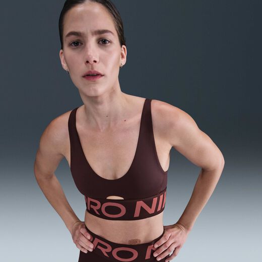 Women's Sports Bras-Nike, Nike Pro Indy Plunge, Women's Medium-Support Padded Sports Bra