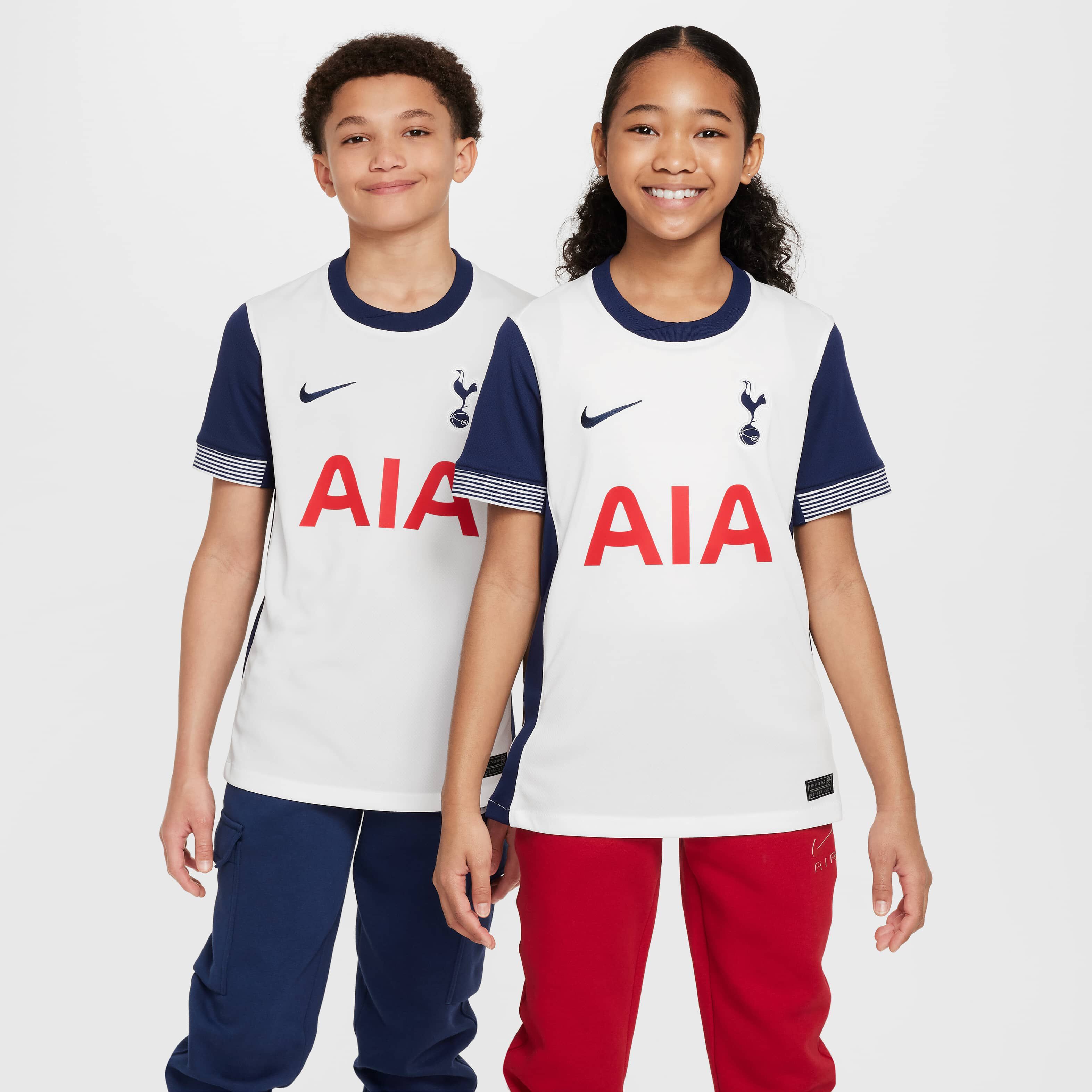 Buy Tottenham Hotspur 2024 25 Stadium Home Older Kids Nike Dri FIT Football Replica Shirt White Binary Blue Binary Blue Nike UAE Official