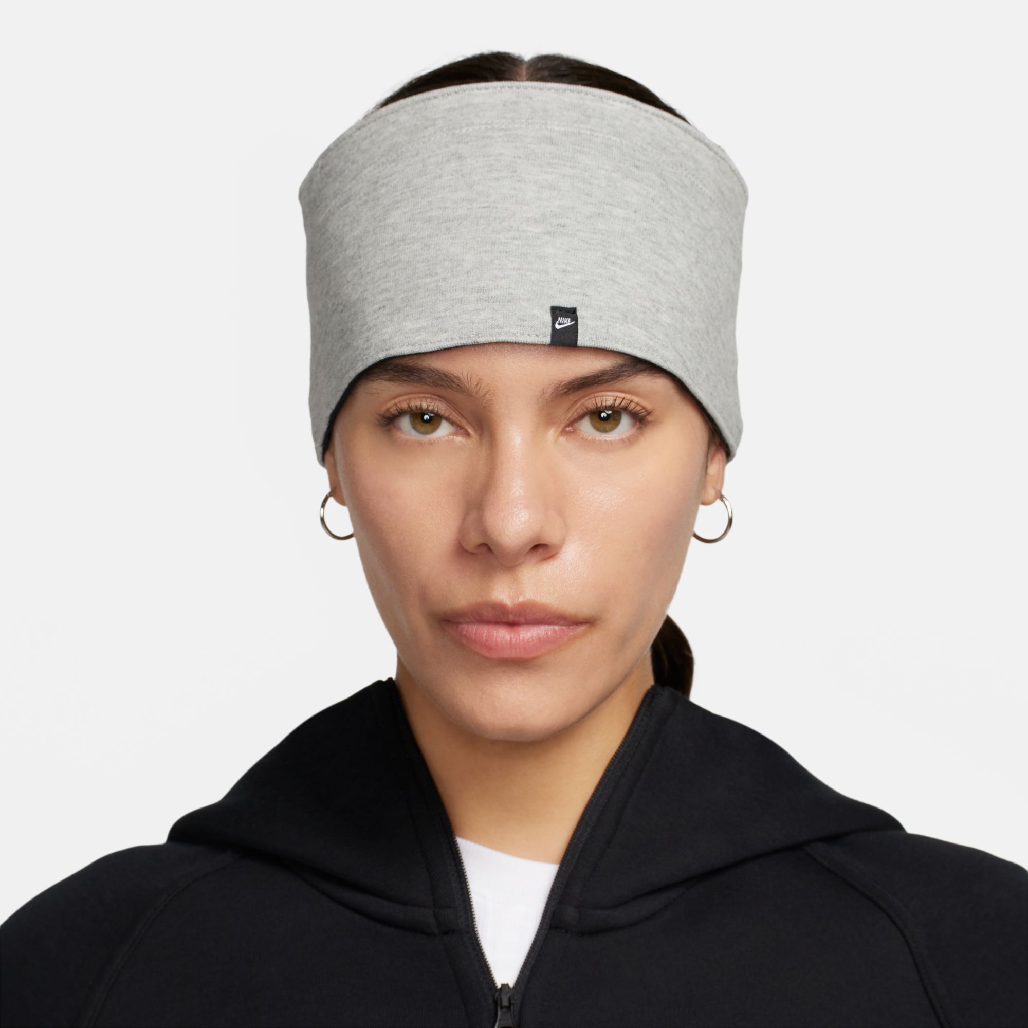 Buy Nike Therma FIT Tech Fleece Headband Dark Grey Heather Black Black Nike UAE Official