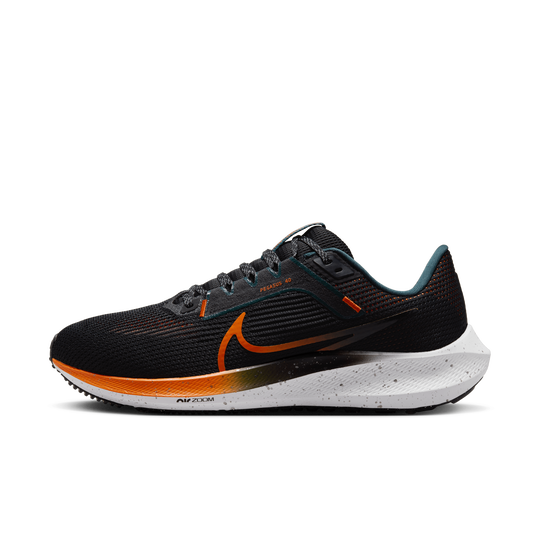 Nike orange black running shoes sales