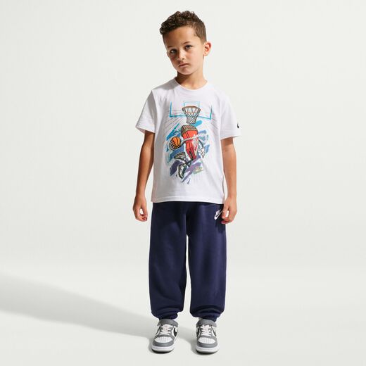 New In Kids' Short Sleeves Shirts-Nike, Nike, Little Kids' Boxy Street Dunk T-Shirt