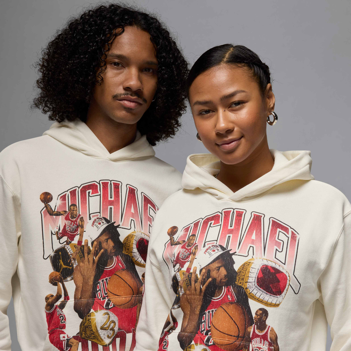 Buy Jordan Flight Fleece Men s Graphic Pullover Hoodie Sail Nike UAE Official