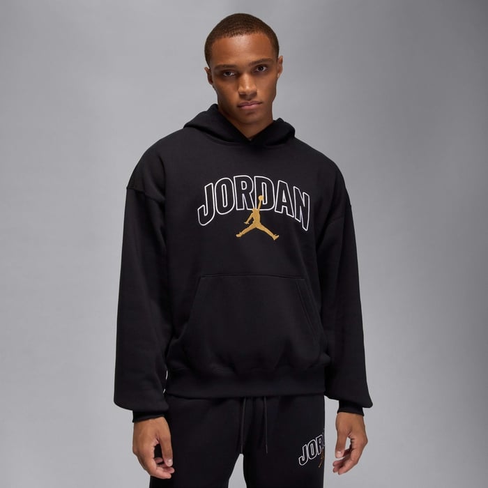 Jordan Robe Buy Jordan Brooklyn Fleece Men's Oversized Pullover Hoodie - Black/Gold ...