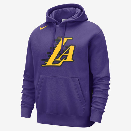 Hoodies & Sweatshirts-Nike, Los Angeles Lakers Club City Edition, Men's Nike NBA Fleece Pullover Hoodie