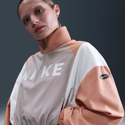 Clothing-Nike, Nike Sportswear, Women's Woven Lightweight 1/4-Zip Jacket Clothing-Nike, Nike Sportswear, Women's Woven Lightweight 1/4-Zip Jacket