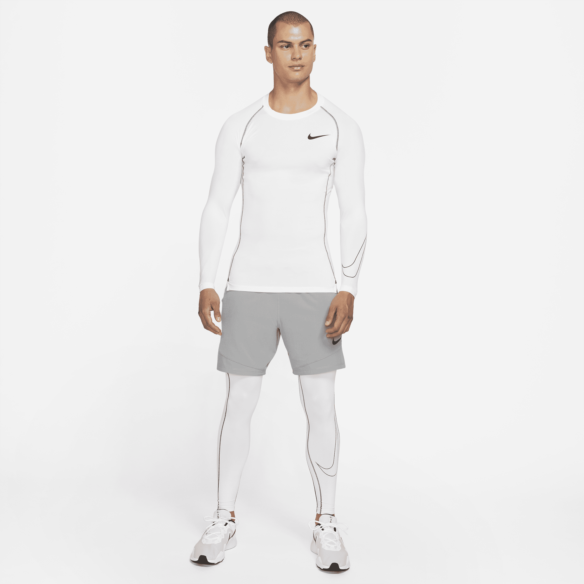 Shop Pro Dri FIT Men s Tight Fit Long Sleeve Top Nike UAE