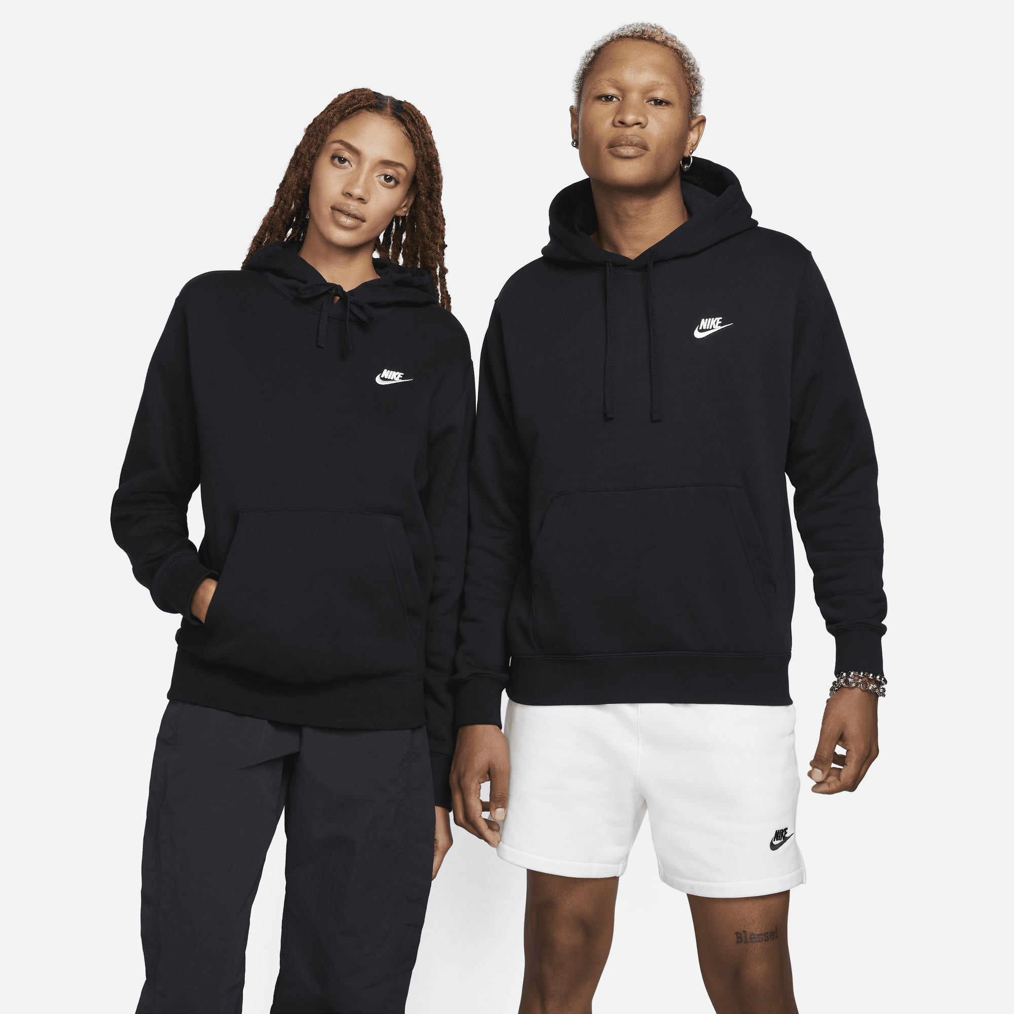 Nike club hoodie shop grey