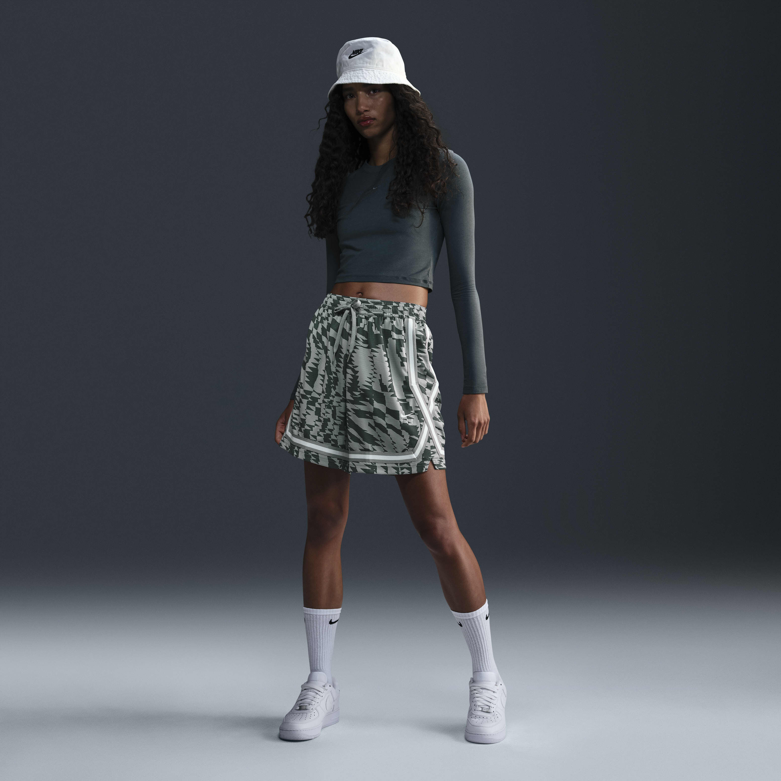 Blue nike shorts womens on sale