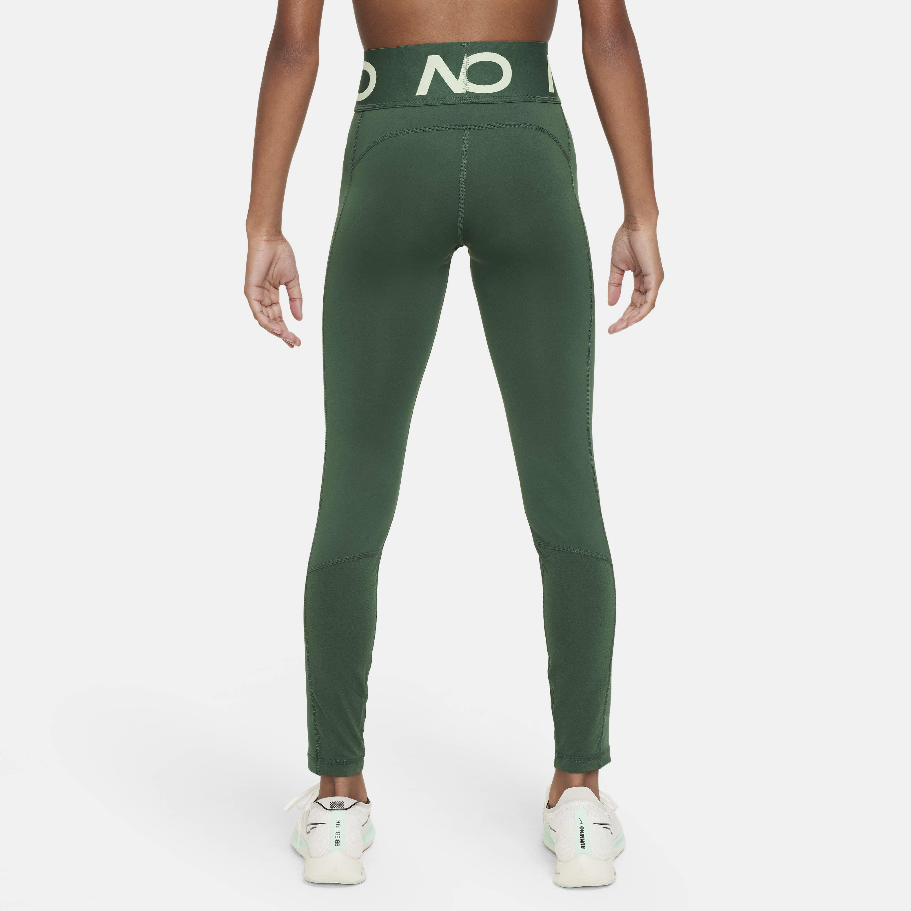 Buy Nike Pro Girls Dri FIT Leggings Fir Barely Volt Nike UAE Official