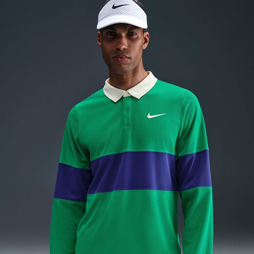 New In Men's Polo T-Shirts-Nike, NikeCourt Slam, Men's Dri-FIT ADV Long-Sleeve Tennis Polo