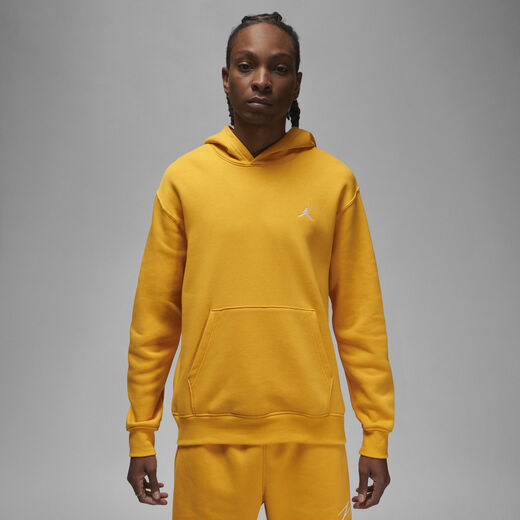 Yellow Ochre Collection-JRDN, Jordan Brooklyn Fleece, Men's Printed Pullover Hoodie