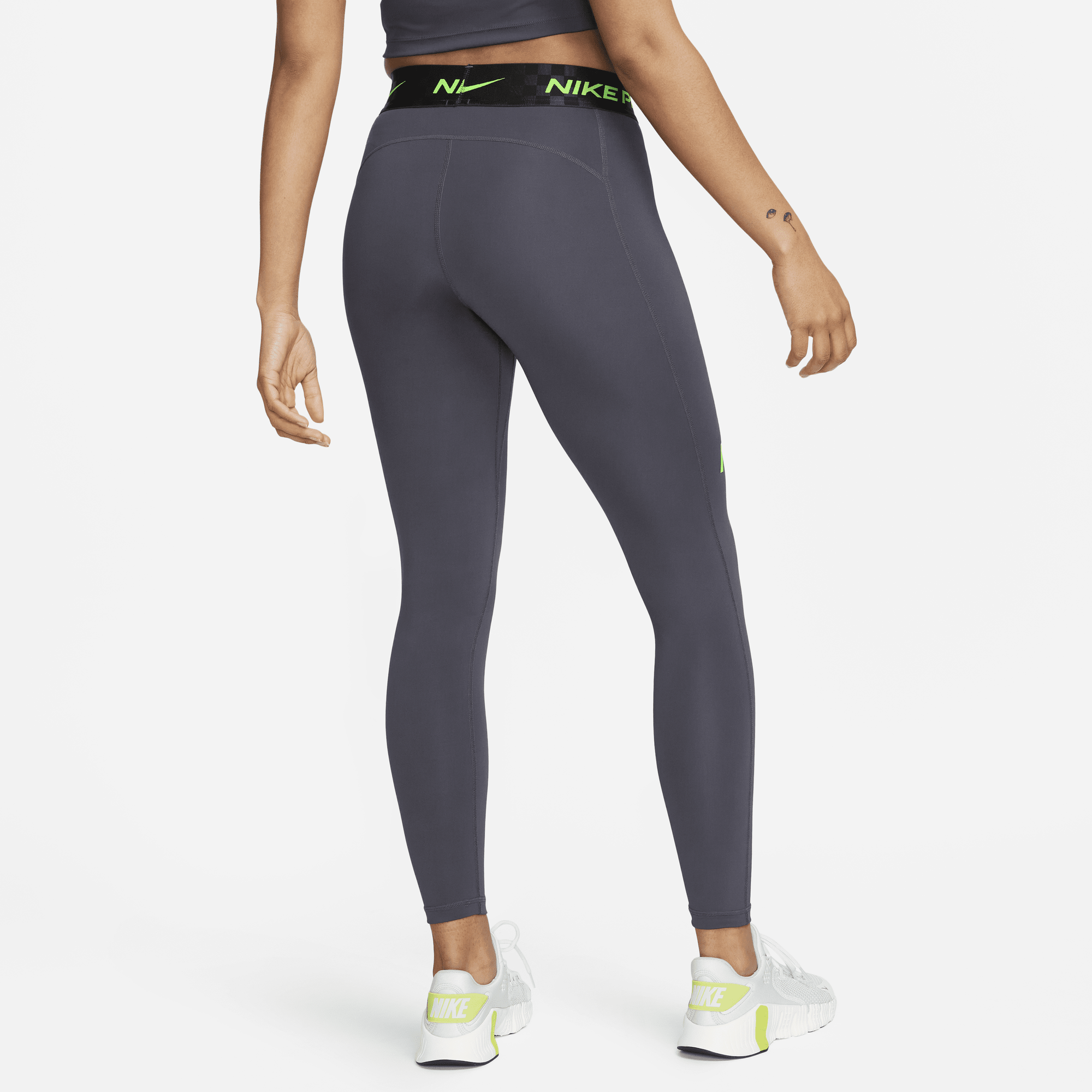 Grey nike pro sales leggings