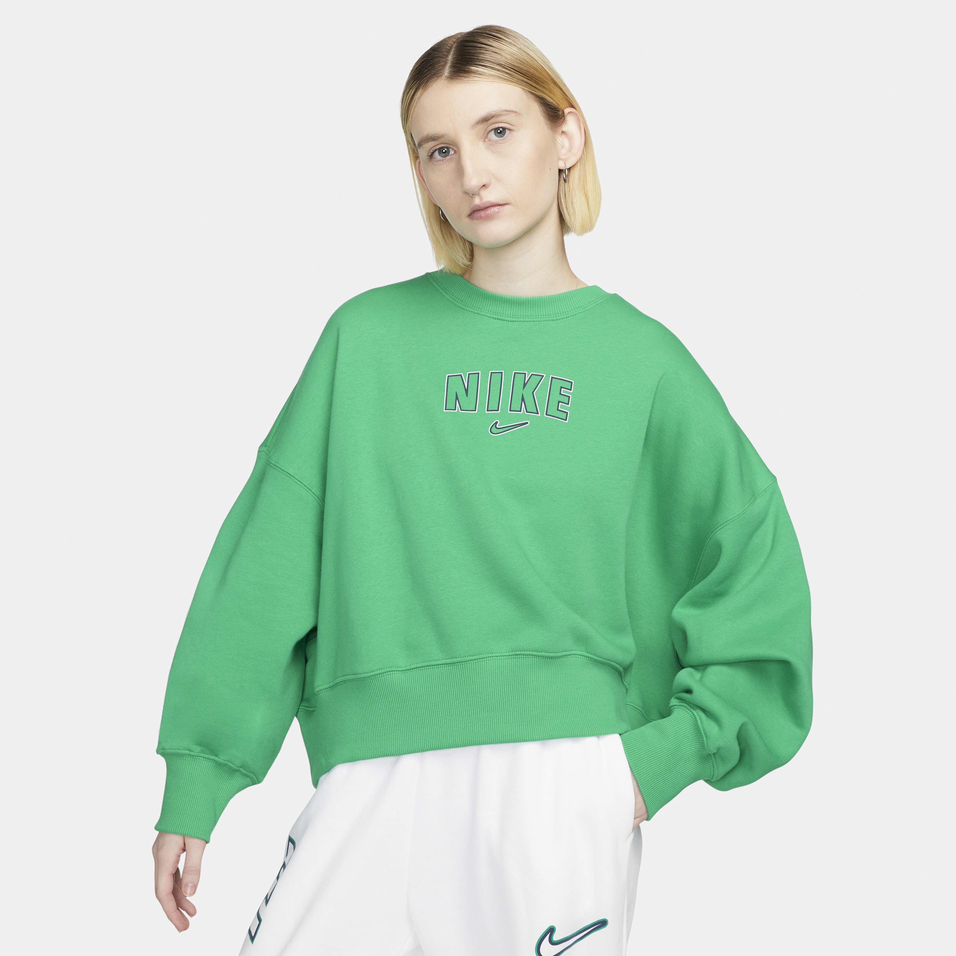 Nike cropped crewneck sweatshirt deals