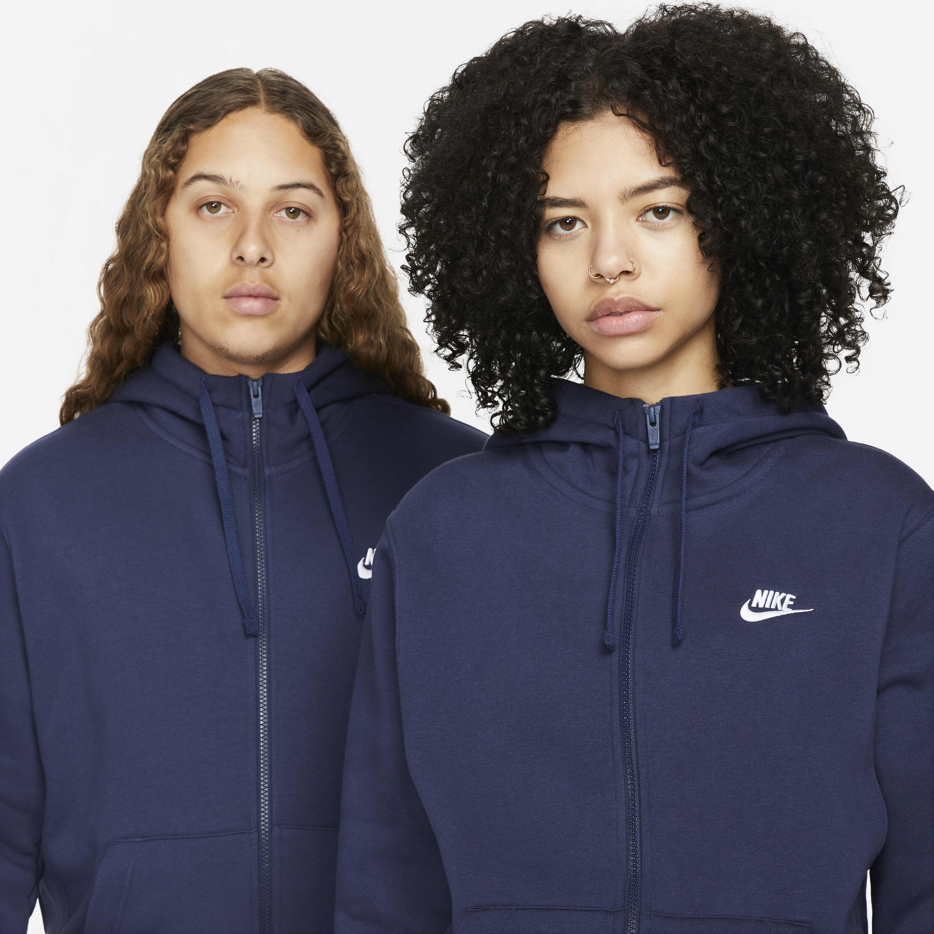 Blue nike full zip hoodie top