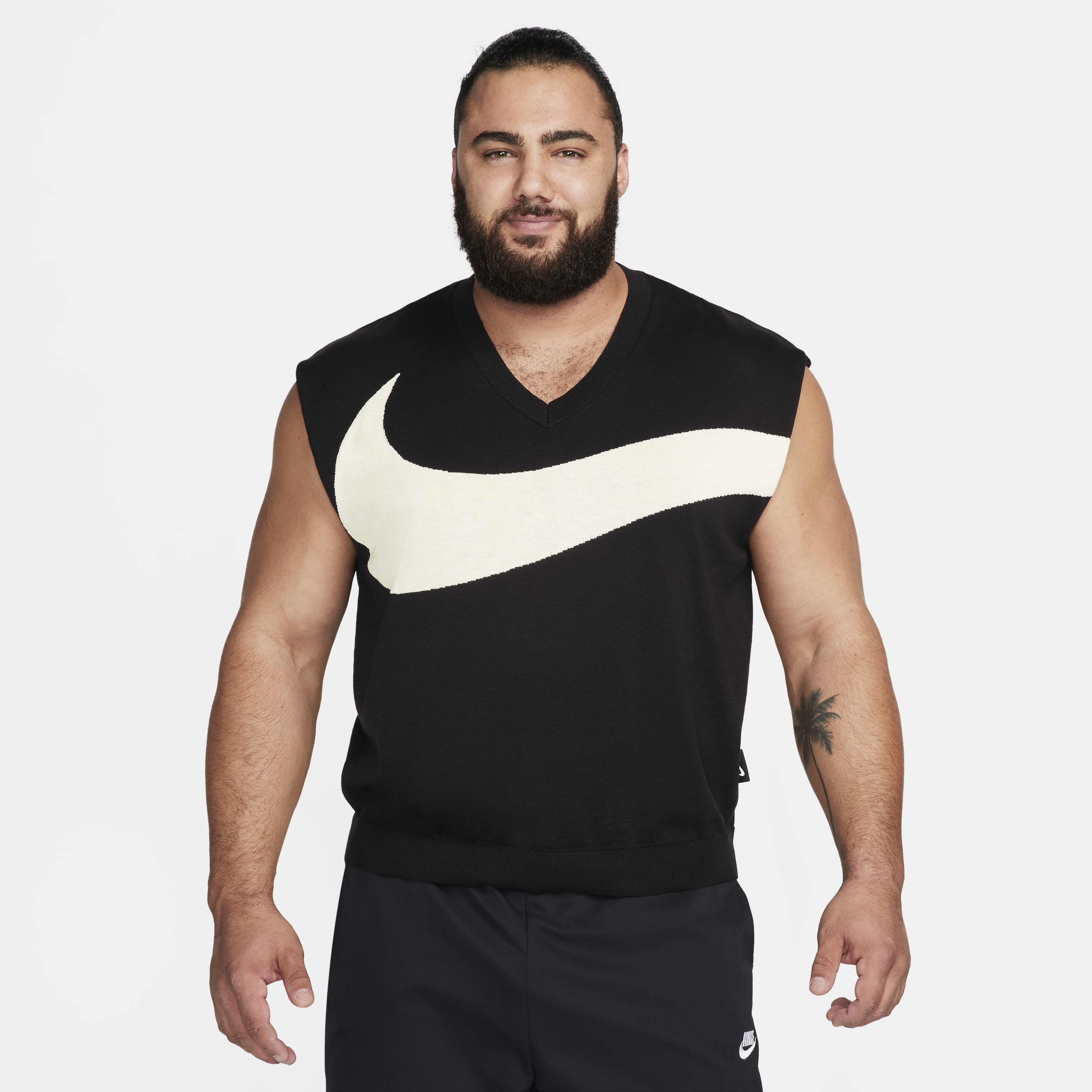 Buy Nike Swoosh Men s Sleeveless Jumper Black Coconut Milk Nike UAE Official